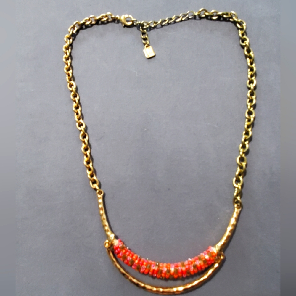 Gold Tone, Necklace By Designer Robert Lee Morris